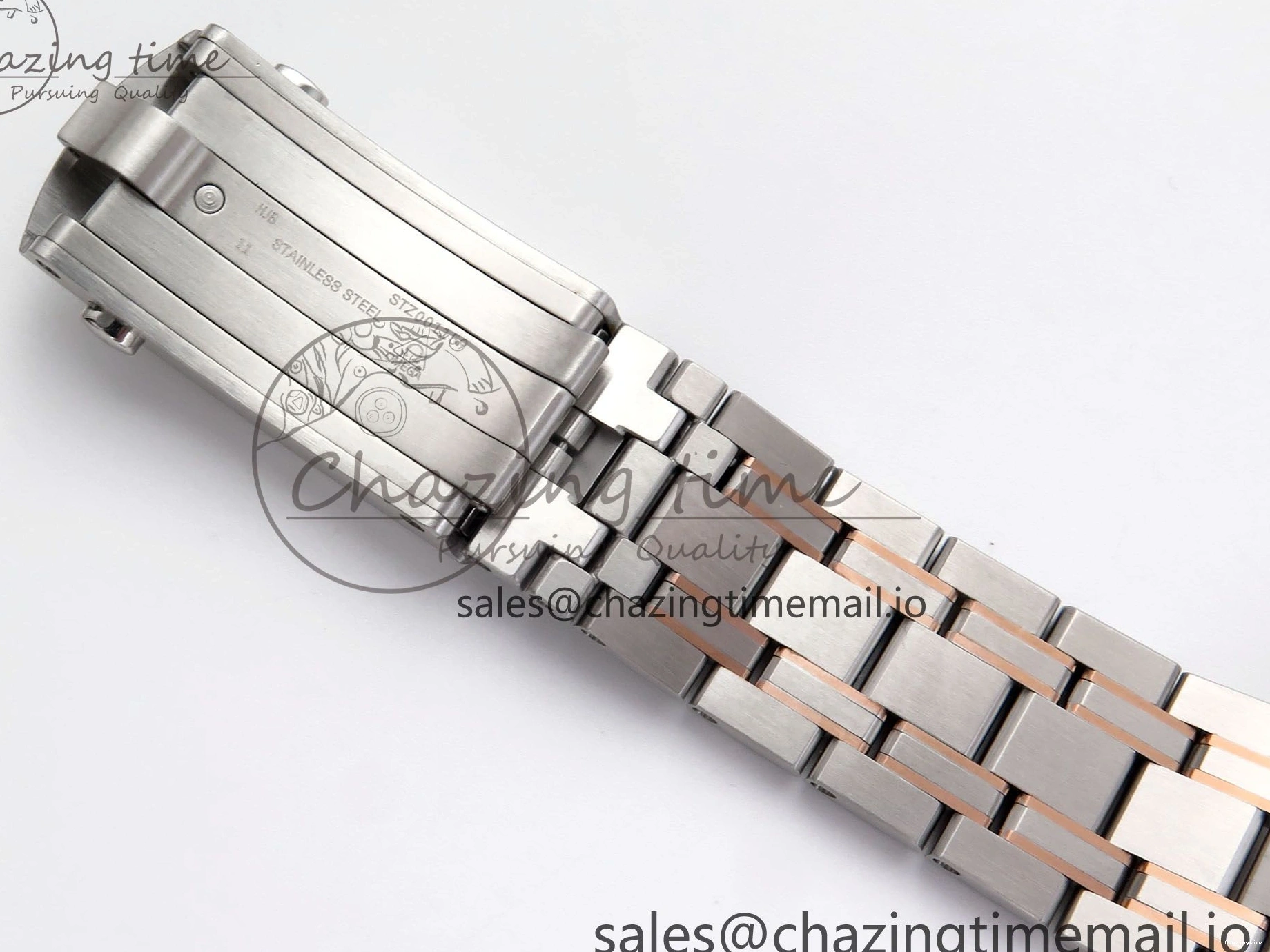 0131 Seamaster 300m Chrono SS RG OMF 1:1 Best Edition Blue Dial on SS RG Bracelet A Timeless 7686